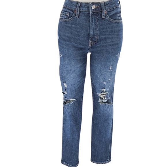 Old Navy OG Highrise Ripped Straight Jeans size 4 - Picture 2 of 8